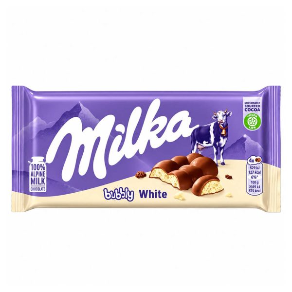 MILKA ΣΟΚΟΛΑΤΑ ΓΑΛΑΚΤΟΣ bubbly white 95g