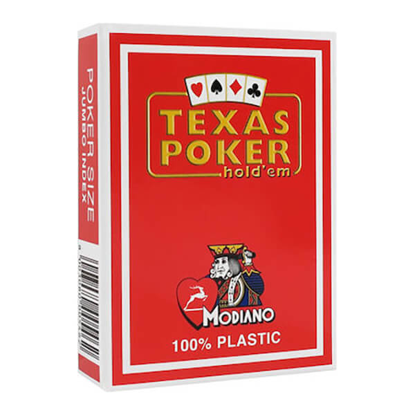 ΤΡΑΠΟΥΛΑ MODIANO TEXAS POKER 100% ΠΛΑΣΤΙΚΗ ΚΟΚΚΙΝΗ