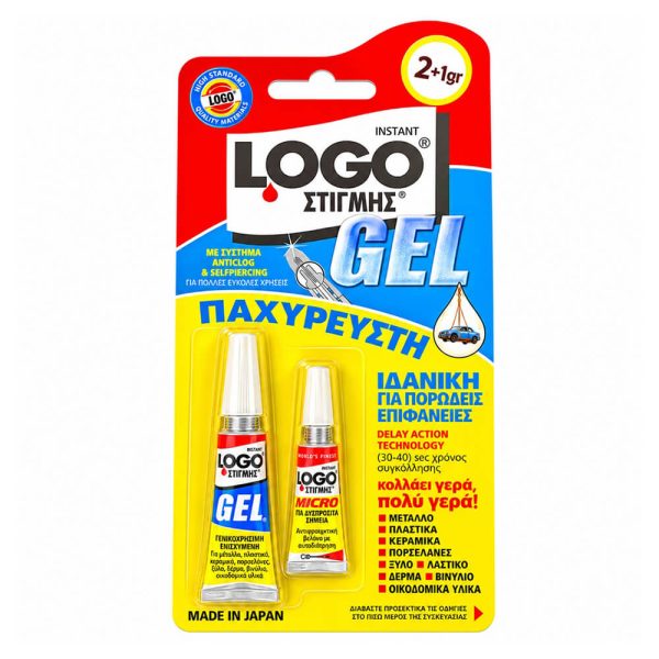 ΚΟΛΛΑ ΣΤΙΓΜΗΣ LOGO GEL 2g +1g
