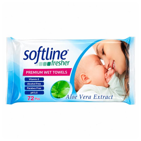 SOFTLINE ΜΩΡΟΜΑΝΤΗΛΑ 72τεμ. ΜΕ ΑΡΩΜΑ ALOE VERA