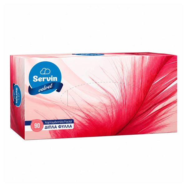SERVIN VELVET ΧΑΡΤΟΜΑΝΤΗΛΑ ΣΕ ΚΟΥΤΙ 2φ. X 90τεμ. 110g