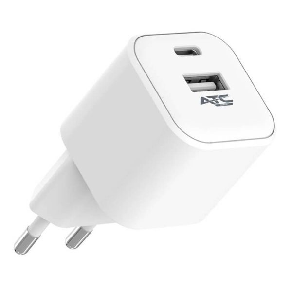 ΦΟΡΤΙΣΤΗΣ 12W EU PD TYPE C & USB ΛΕΥΚΟ ATC-CH10