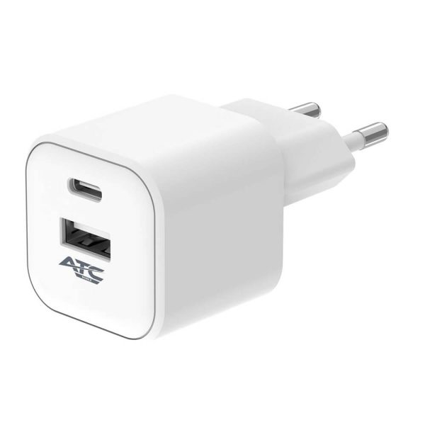 ΦΟΡΤΙΣΤΗΣ 12W EU PD TYPE C & USB ΛΕΥΚΟ ATC-CH10