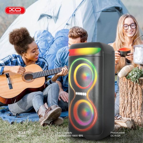 ΗΧΕΙΟ Bluetooth Speaker Διπλό 6.5-inch Woofer RGB 40W XO F70