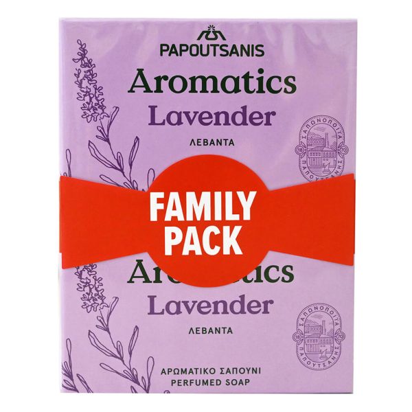 PAPOUTSANIS AROMATICS ΣΑΠΟΥΝΙ 100g ΛΕΒΑΝΤΑ (3+1 ΔΩΡΟ)