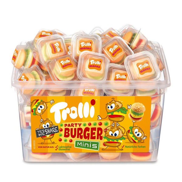 ΖΕΛΕΔΑΚΙΑ TROLLI MINI BURGER 10g X 60τεμ.