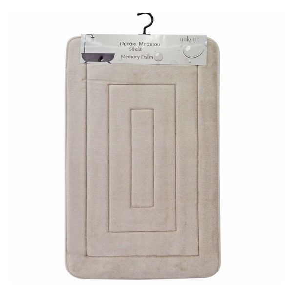 ΠΑΤΑΚΙ ΜΠΑΝΙΟΥ MEMORY FOAM ΜΠΕΖ ΜΕ SBR 50x80εκ. 827411