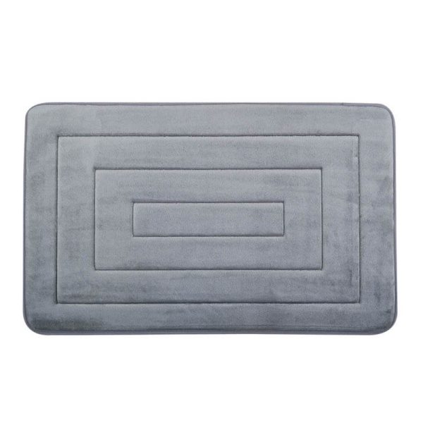 ΠΑΤΑΚΙ ΜΠΑΝΙΟΥ MEMORY FOAM ΓΚΡΙ ΜΕ SBR 50x80εκ. 827404